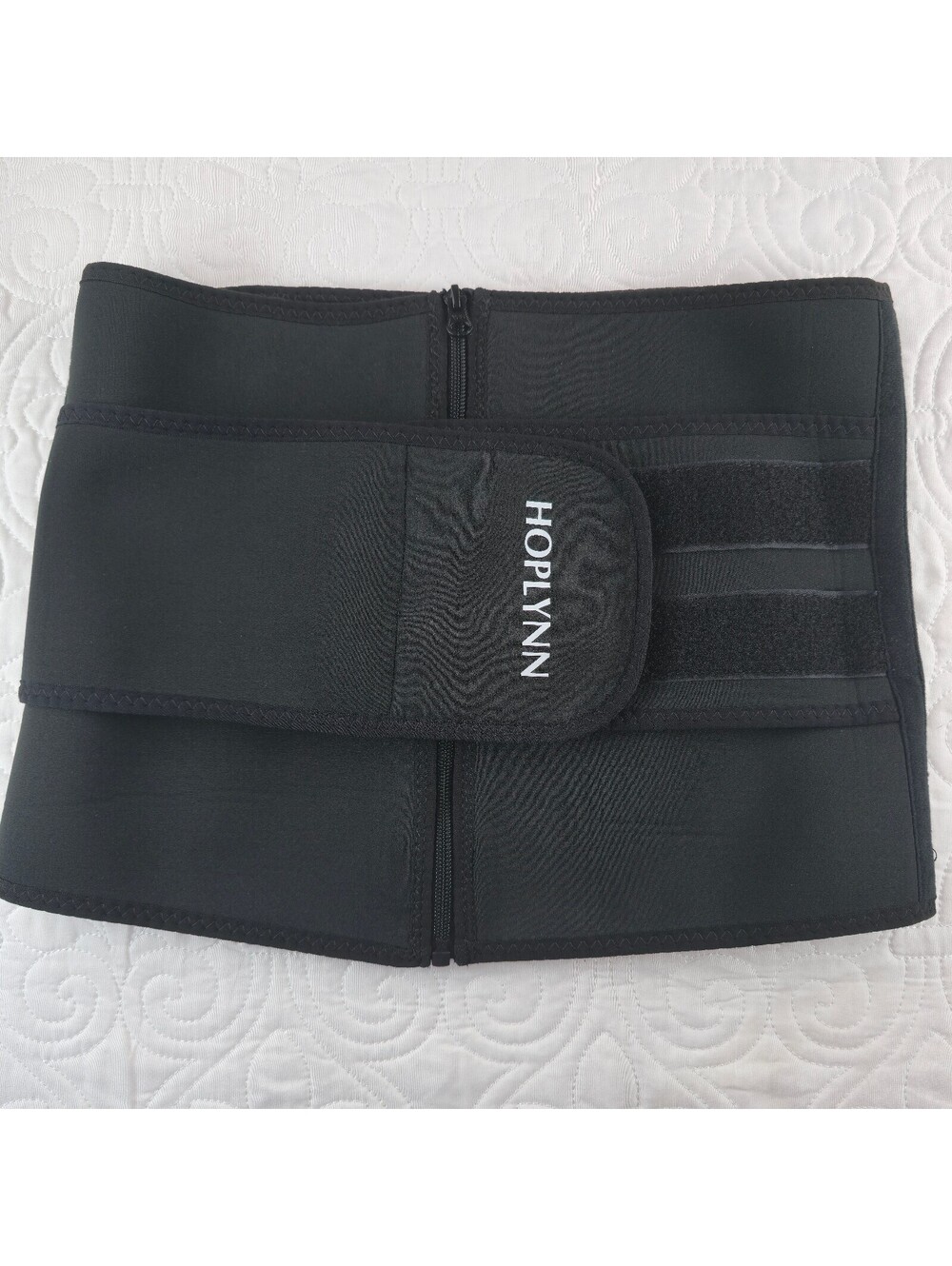 HOPLYNN Neoprene Sweat Waist Trainer Corset Trimmer Shaper Black Size L - Picture 1 of 5